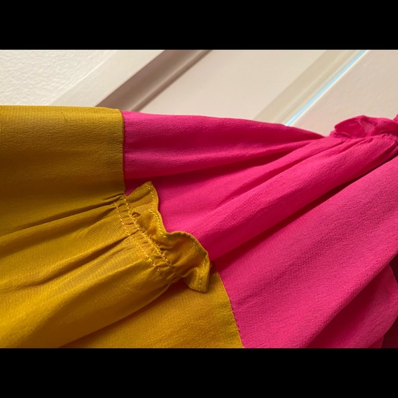 Figure xs silk lined colorblock loose fit dress - Picture 4 of 8